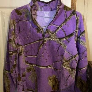 Purple outfitters ridge fleece pullover L/G (12-14)